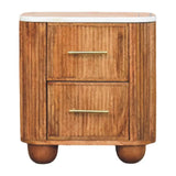 Aurora Marble Bedside - Artisan Furniture - Flyclothing LLC