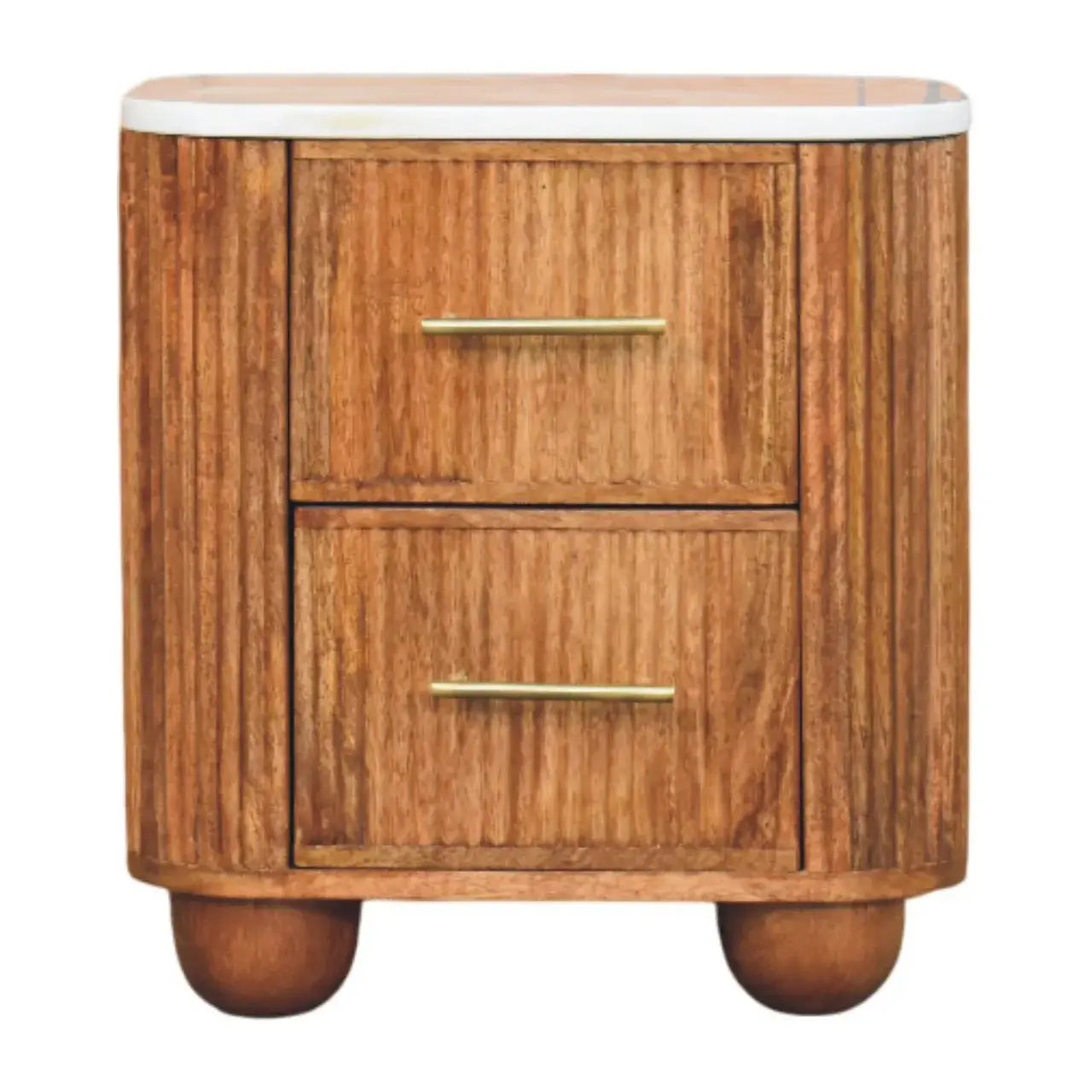 Aurora Marble Bedside - Artisan Furniture - Flyclothing LLC