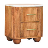 Aurora Marble Bedside - Artisan Furniture - Flyclothing LLC