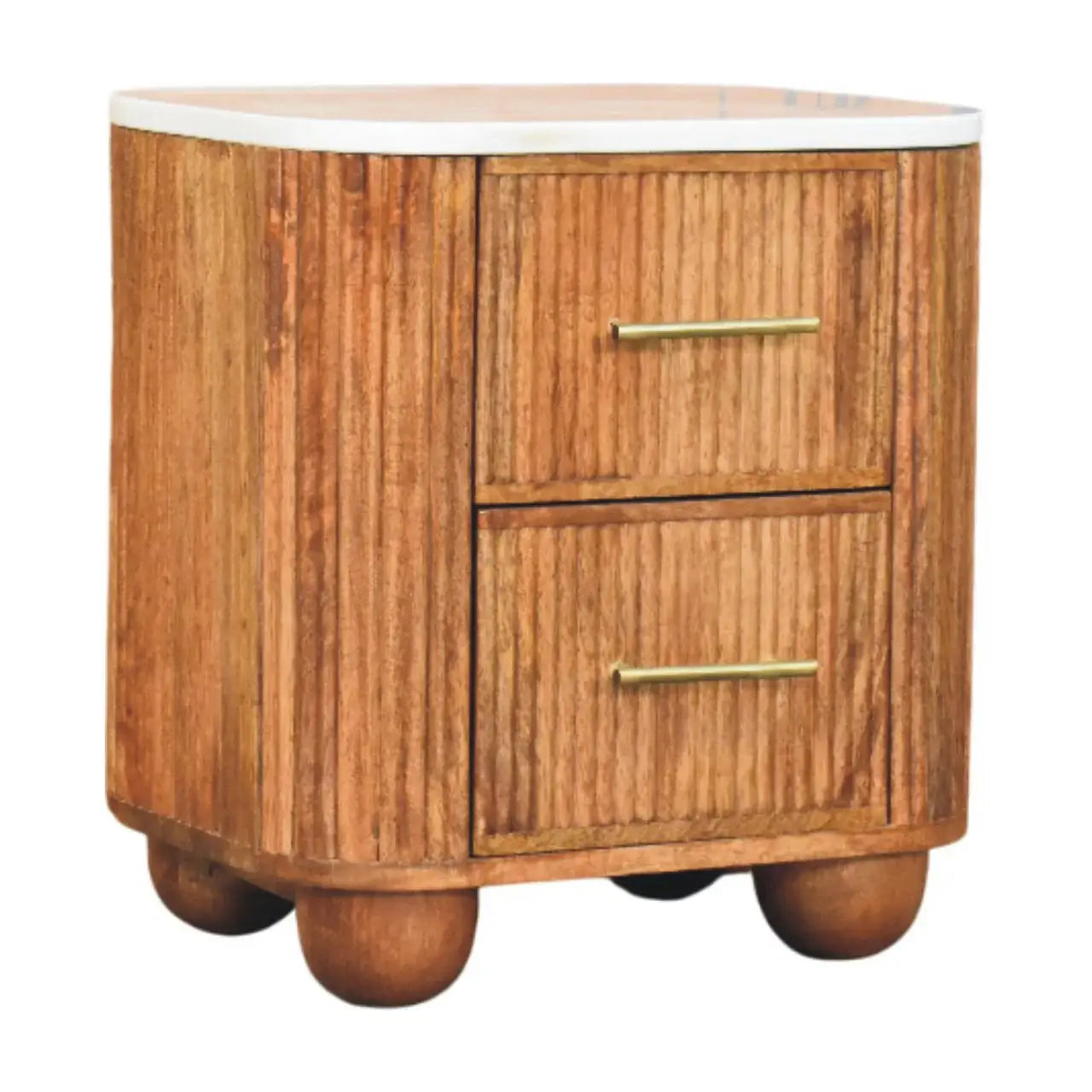 Aurora Marble Bedside - Artisan Furniture - Flyclothing LLC