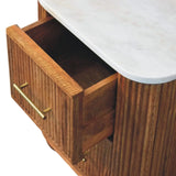 Aurora Marble Bedside - Artisan Furniture - Flyclothing LLC