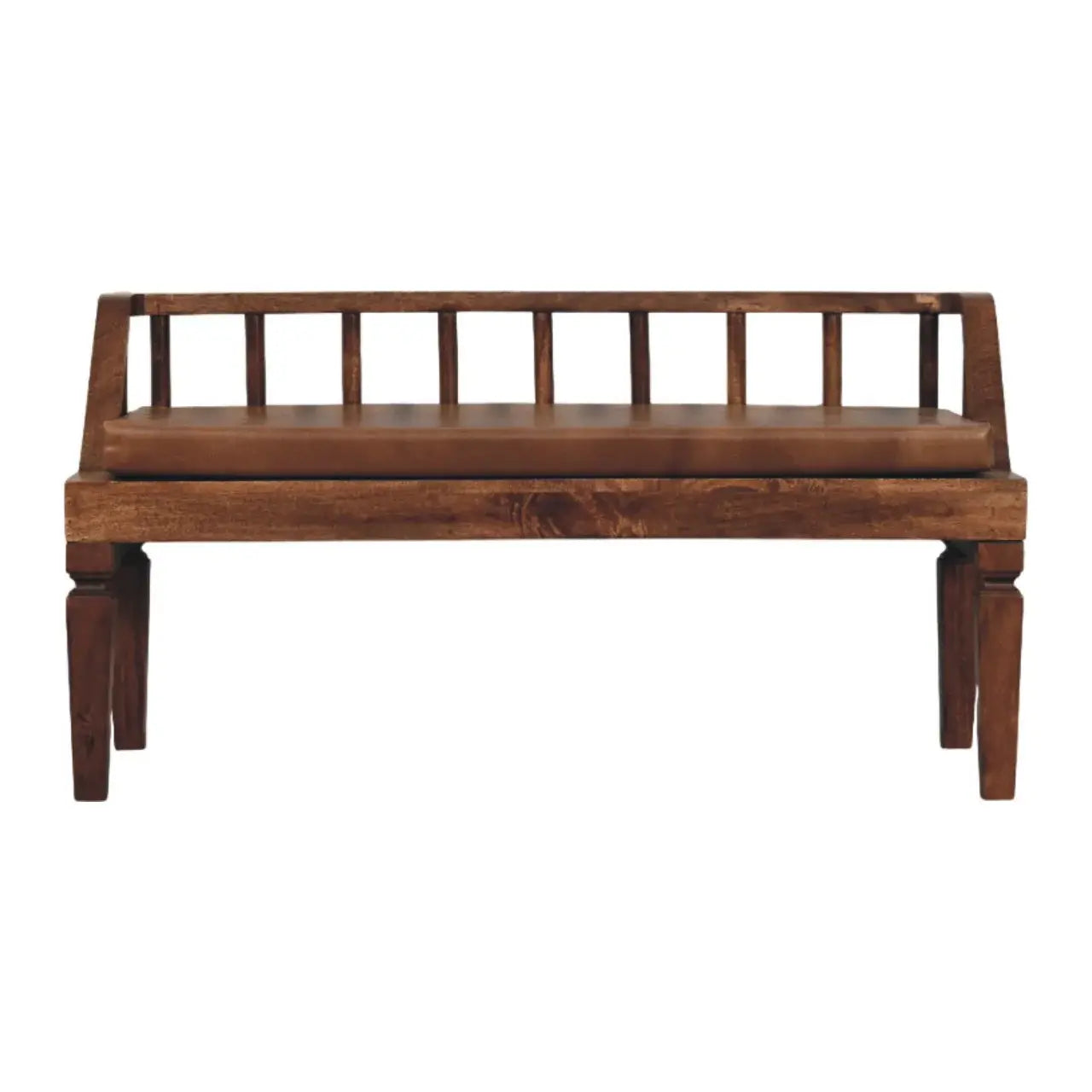 Bordeaux Leather Bench - Artisan Furniture - Flyclothing LLC