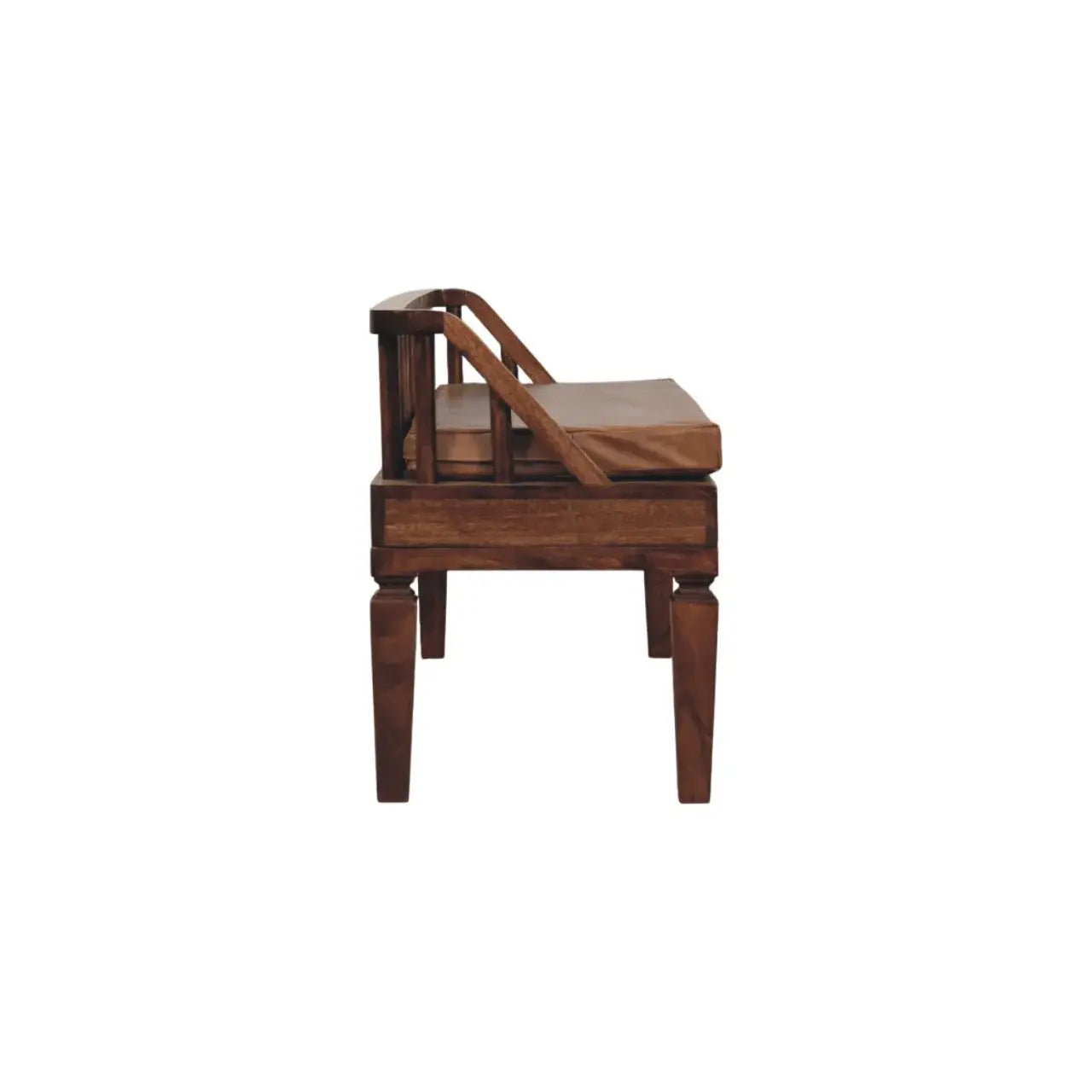Bordeaux Leather Bench - Artisan Furniture - Flyclothing LLC
