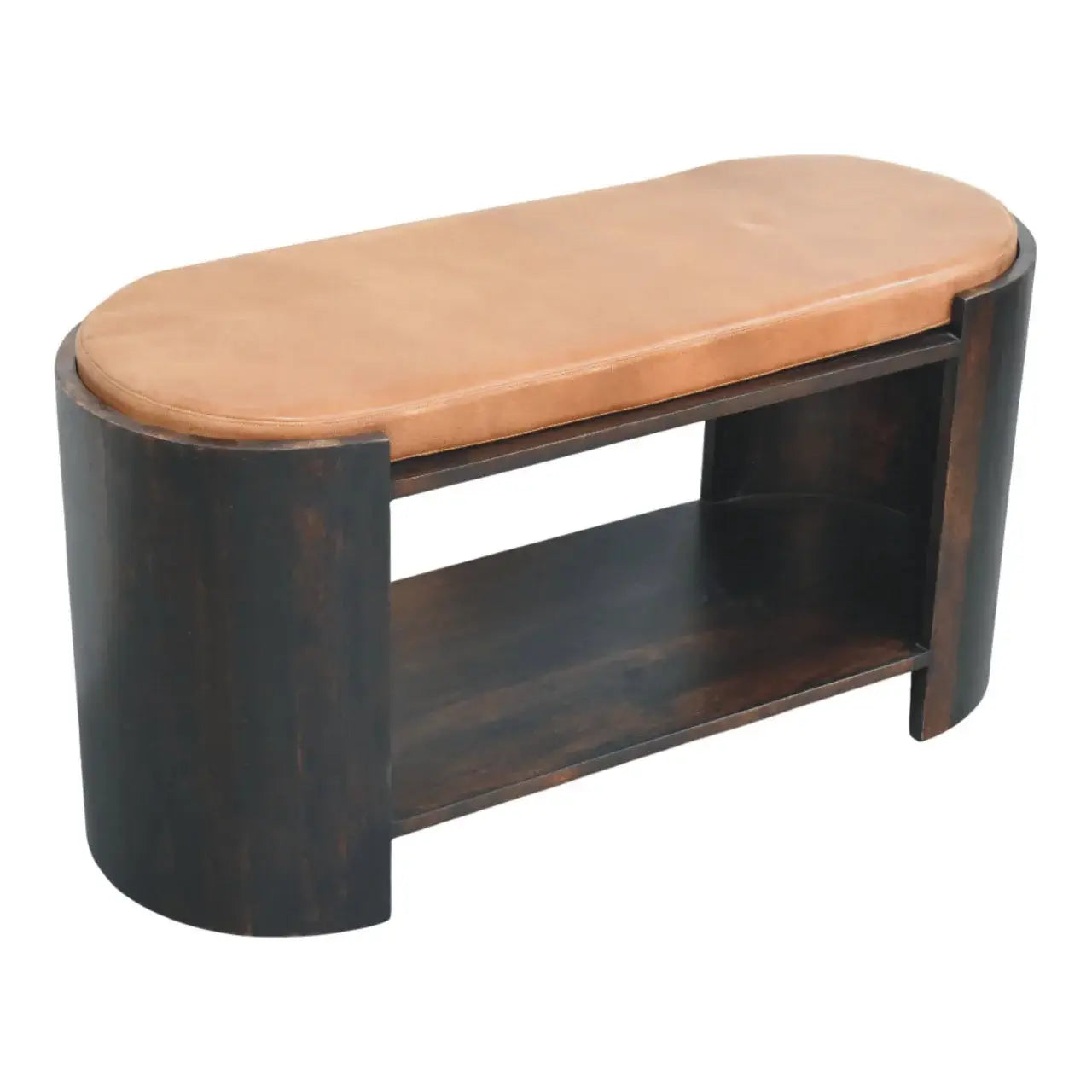 Valencia Leather Shoe Bench - Artisan Furniture - Flyclothing LLC