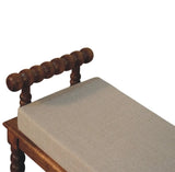 Spindle Amber Linen Bench - Artisan Furniture - Flyclothing LLC