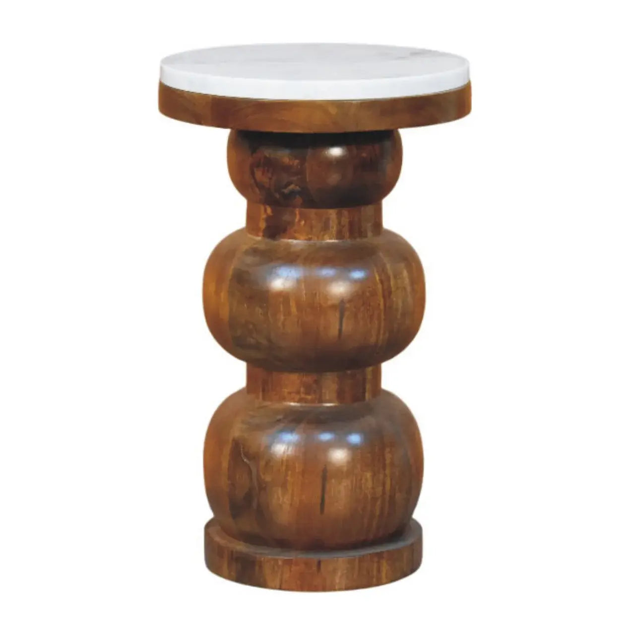 Marble Top Bulla Side Table - Artisan Furniture - Flyclothing LLC