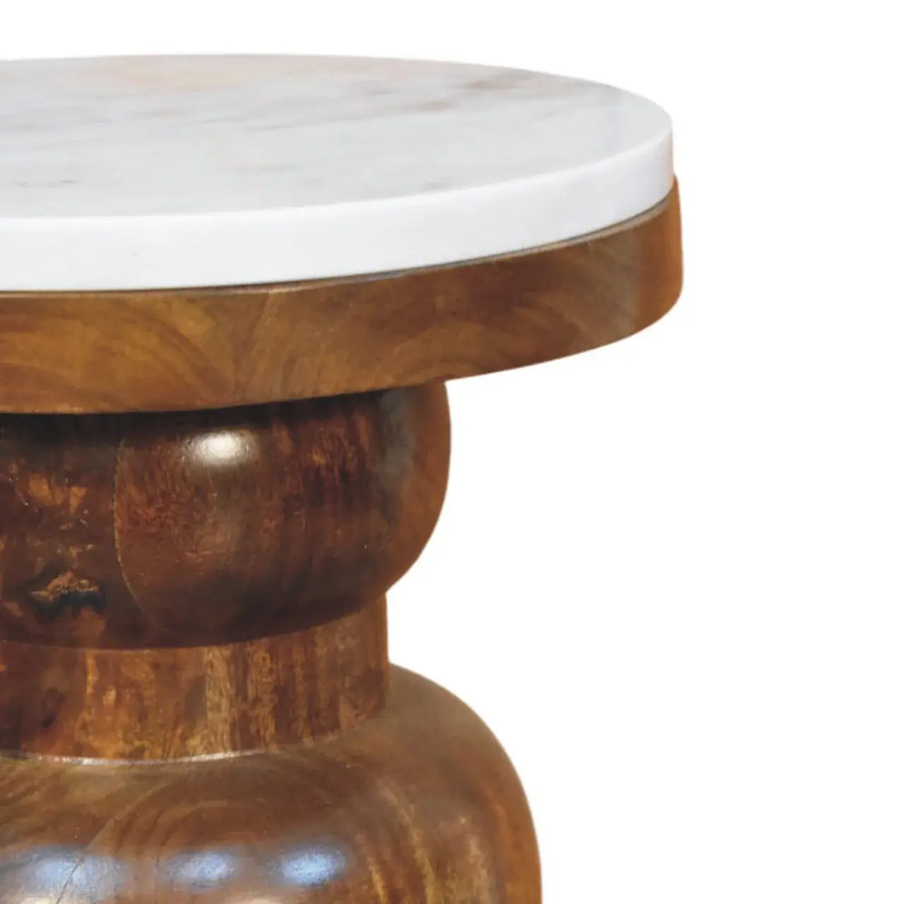 Marble Top Bulla Side Table - Artisan Furniture - Flyclothing LLC