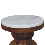 Marble Top Bulla Side Table - Artisan Furniture - Flyclothing LLC