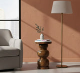 Marble Top Bulla Side Table - Artisan Furniture - Flyclothing LLC