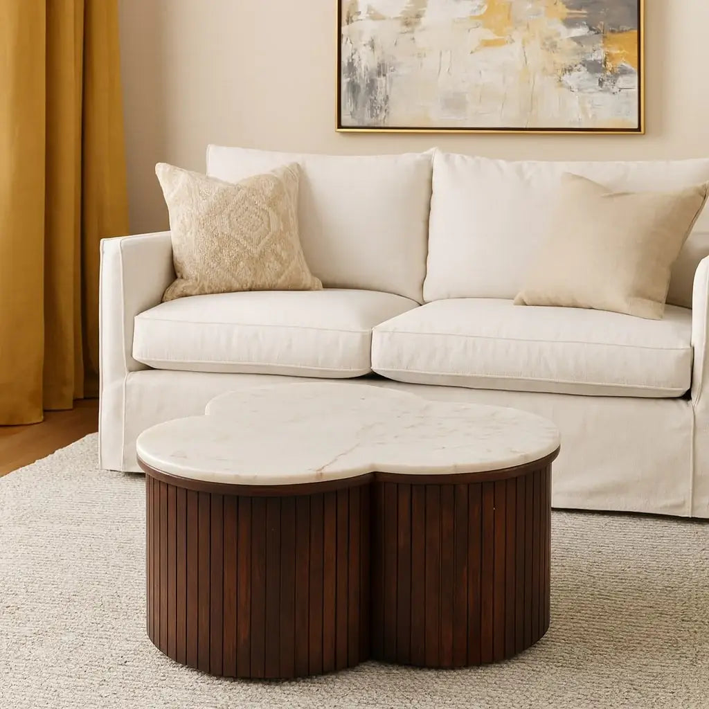 Verona Marble Coffee Table - Artisan Furniture - Flyclothing LLC