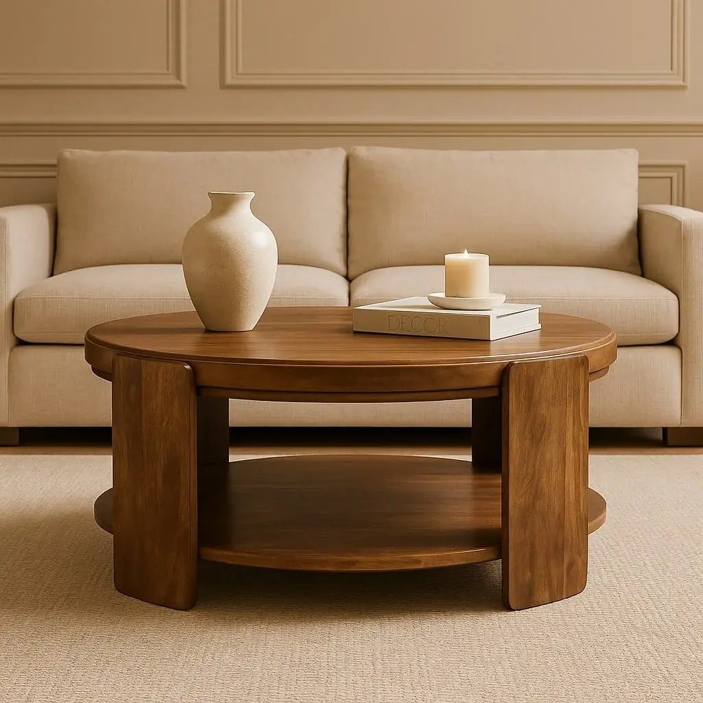 Savoy Leather Coffee Table - Artisan Furniture - Flyclothing LLC