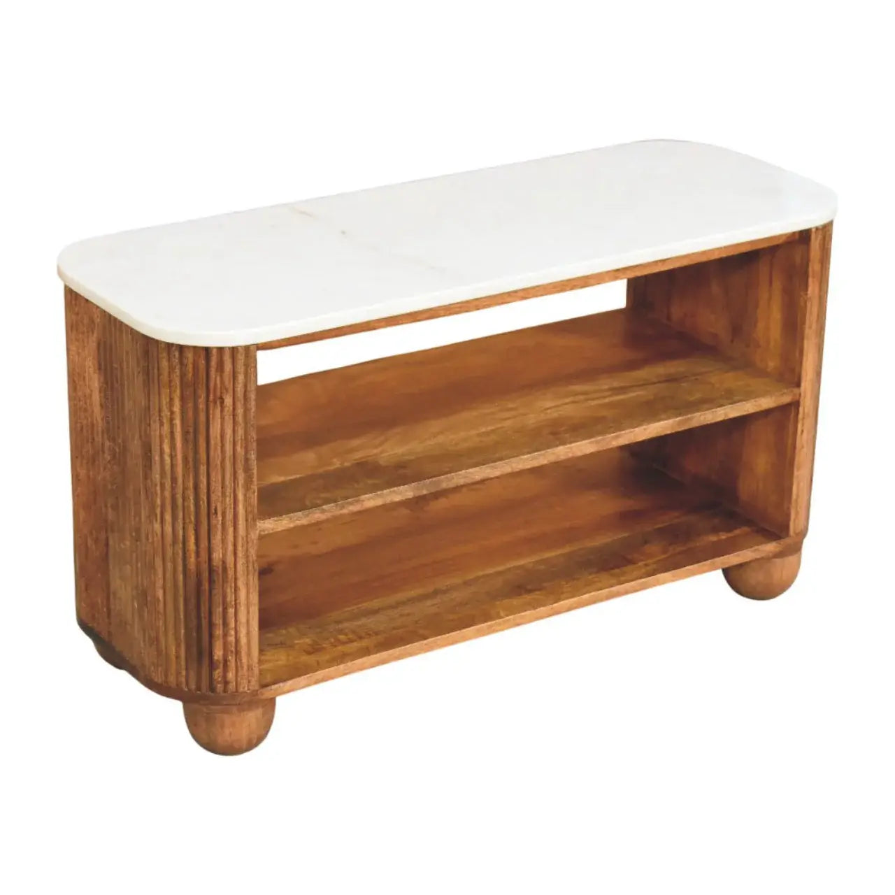 Beaumont Marble Shoe Bench - Artisan Furniture - Flyclothing LLC