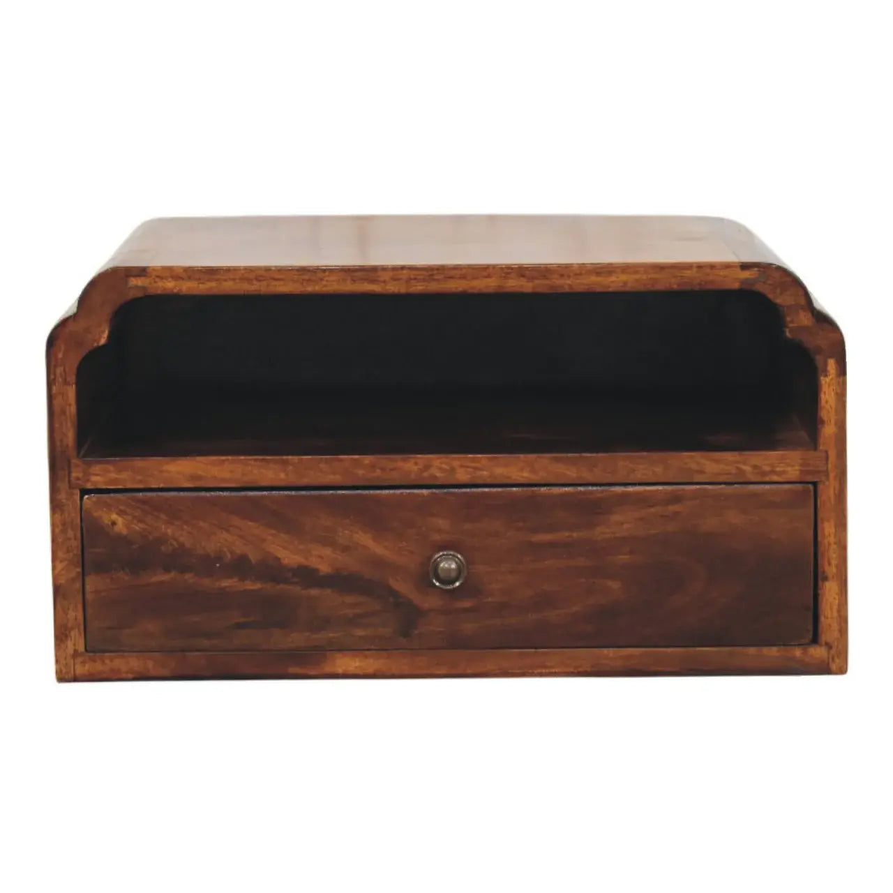 Avora Wall-Mounted Chestnut Bedside - Artisan Furniture - Flyclothing LLC