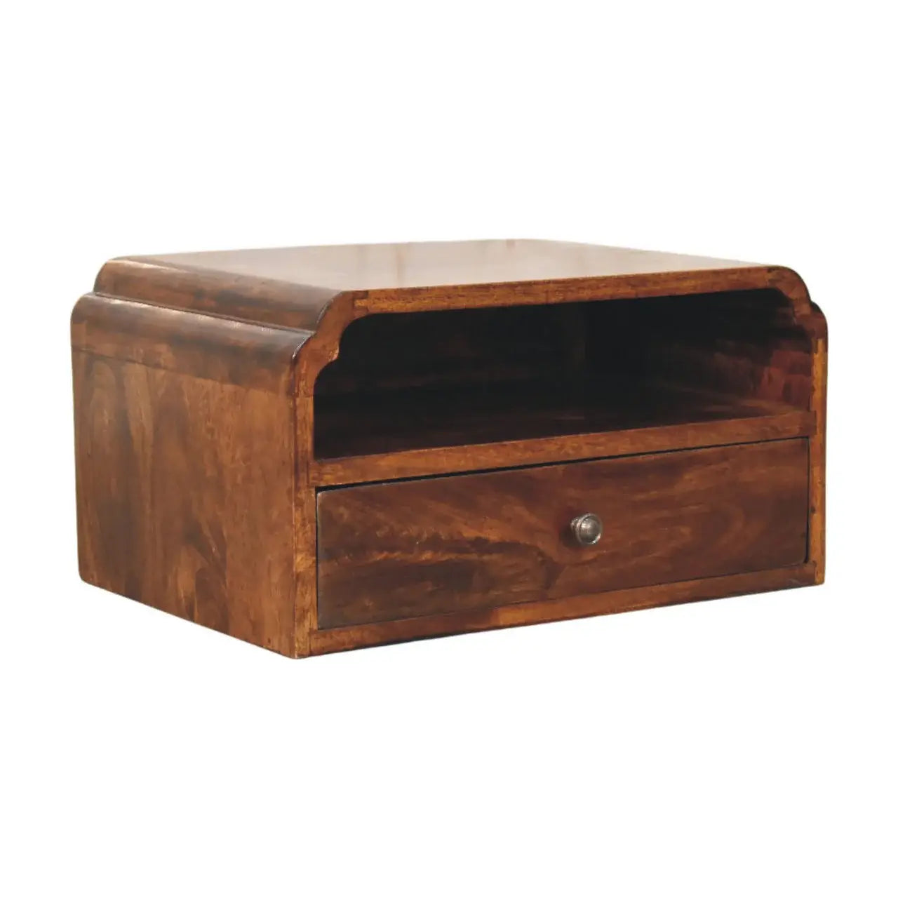 Avora Wall-Mounted Chestnut Bedside - Artisan Furniture - Flyclothing LLC