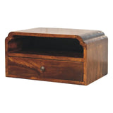 Avora Wall-Mounted Chestnut Bedside - Artisan Furniture - Flyclothing LLC