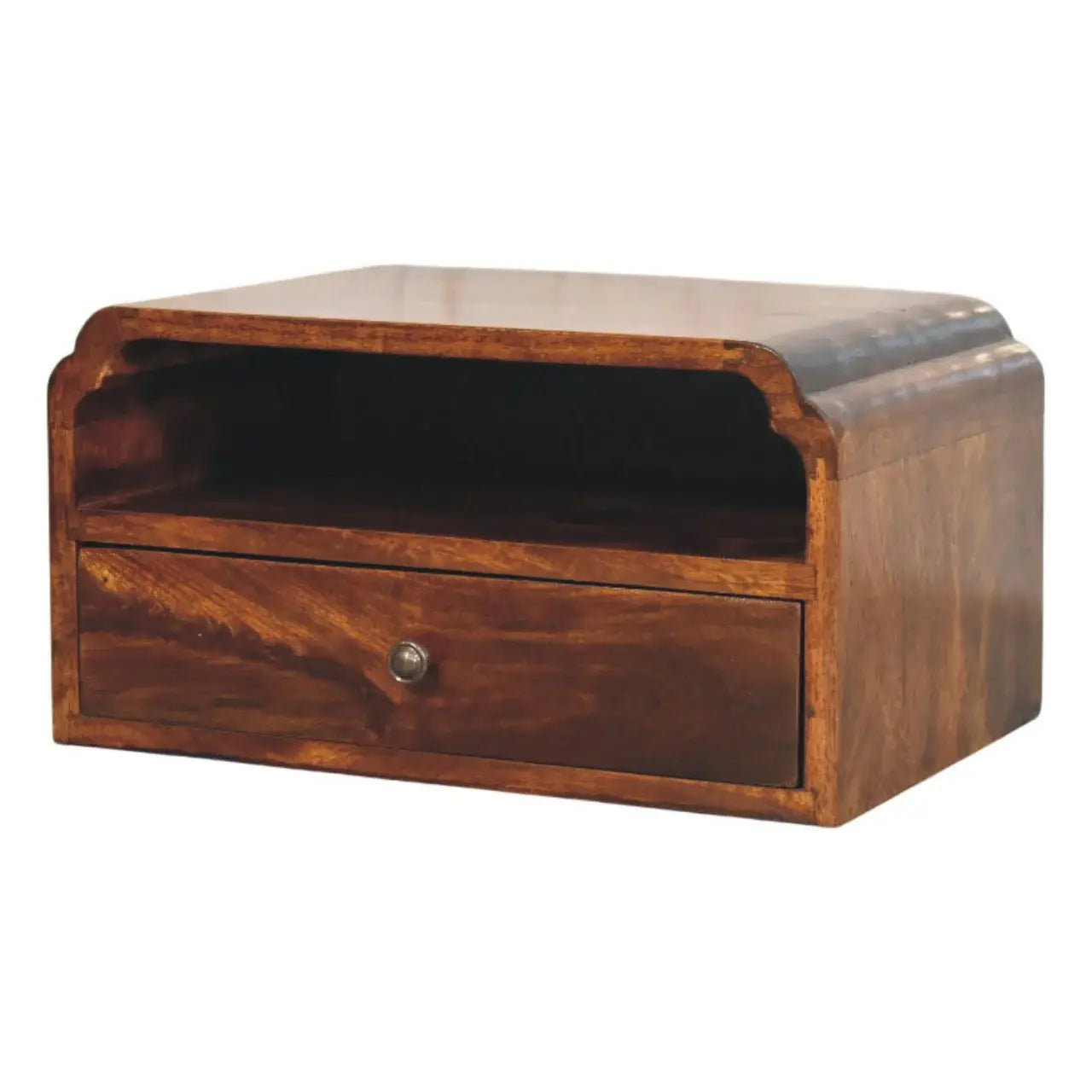 Avora Wall-Mounted Chestnut Bedside - Artisan Furniture - Flyclothing LLC