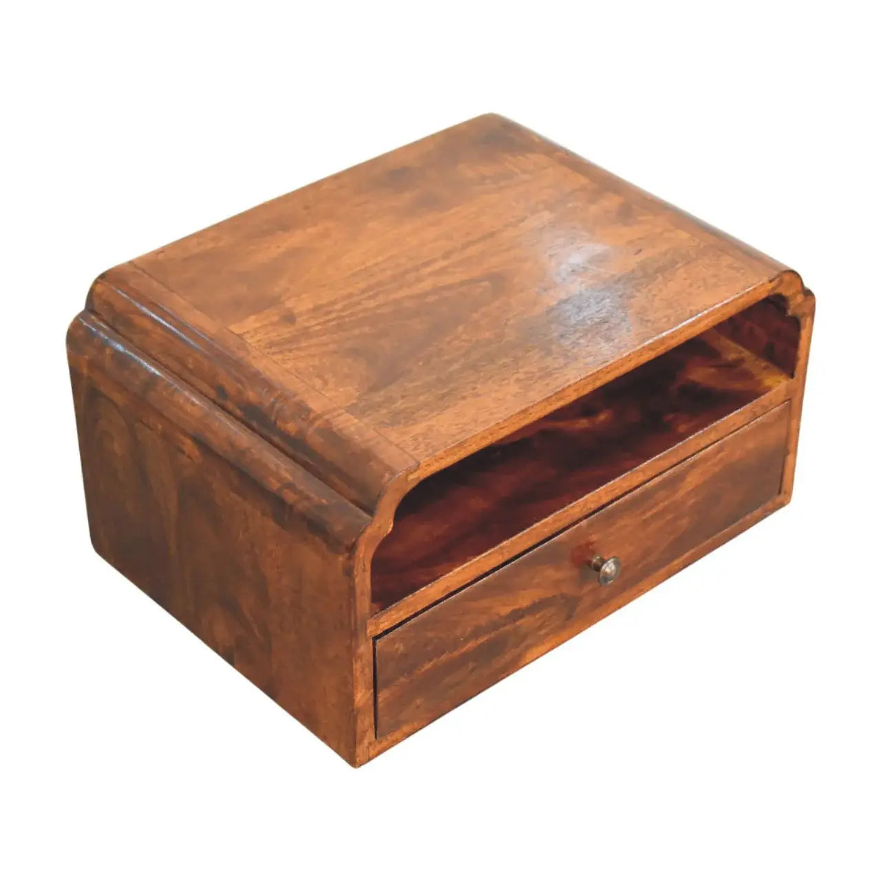 Avora Wall-Mounted Chestnut Bedside - Artisan Furniture - Flyclothing LLC