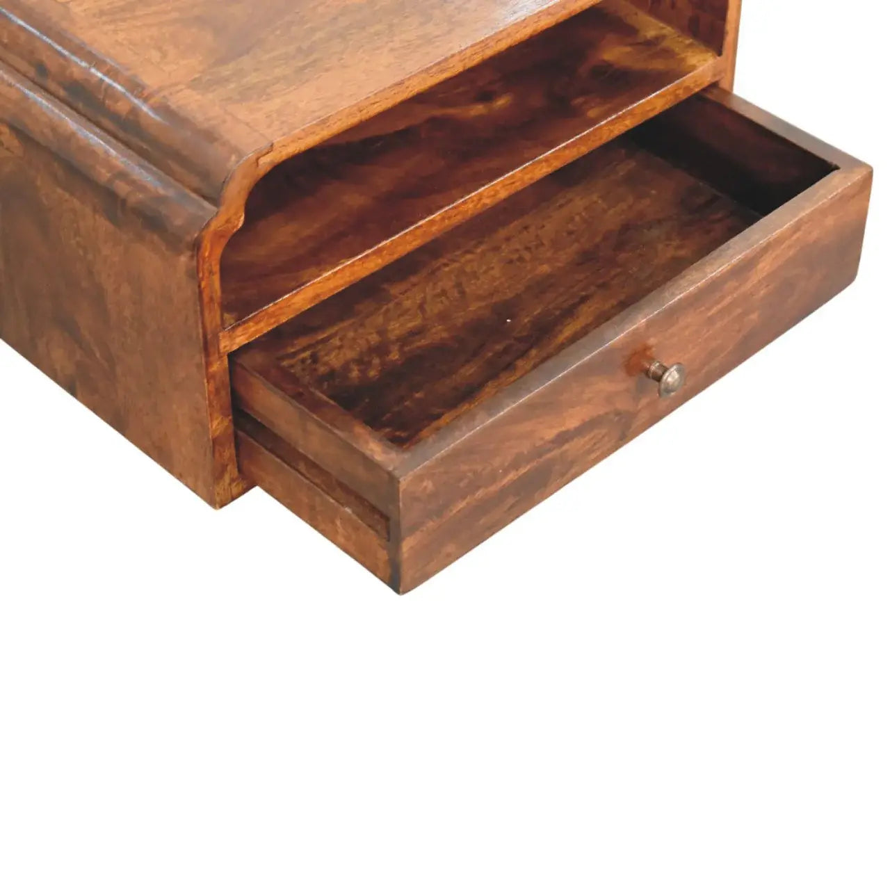 Avora Wall-Mounted Chestnut Bedside - Artisan Furniture - Flyclothing LLC
