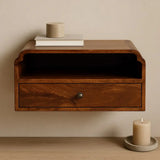 Avora Wall-Mounted Chestnut Bedside - Artisan Furniture - Flyclothing LLC