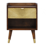 Manila Gold One Drawer Bedside - Artisan Furniture - Flyclothing LLC