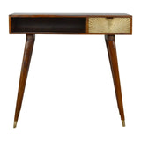 Sunrise Gold Carved Writing Desk - Artisan Furniture - Flyclothing LLC