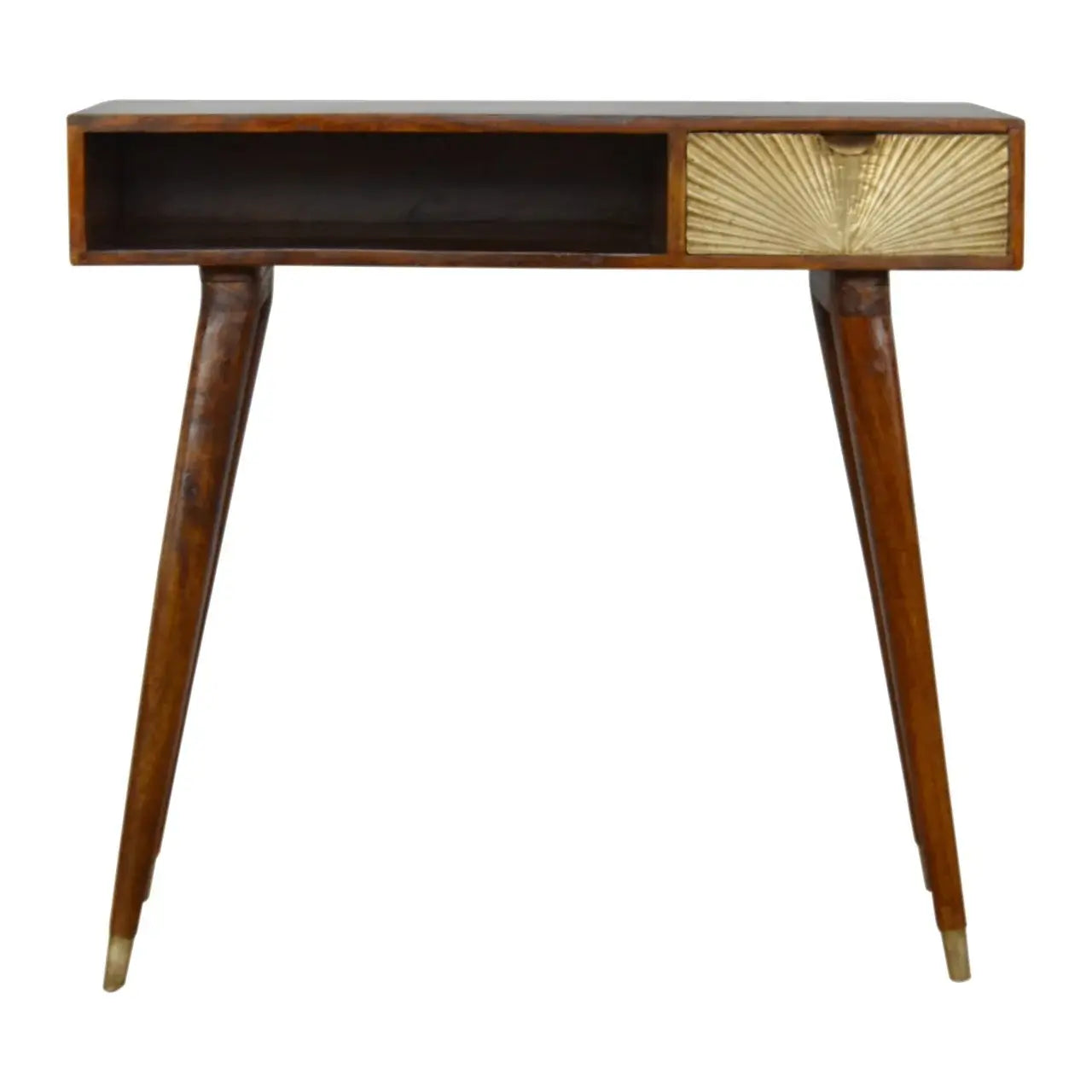 Sunrise Gold Carved Writing Desk - Artisan Furniture - Flyclothing LLC