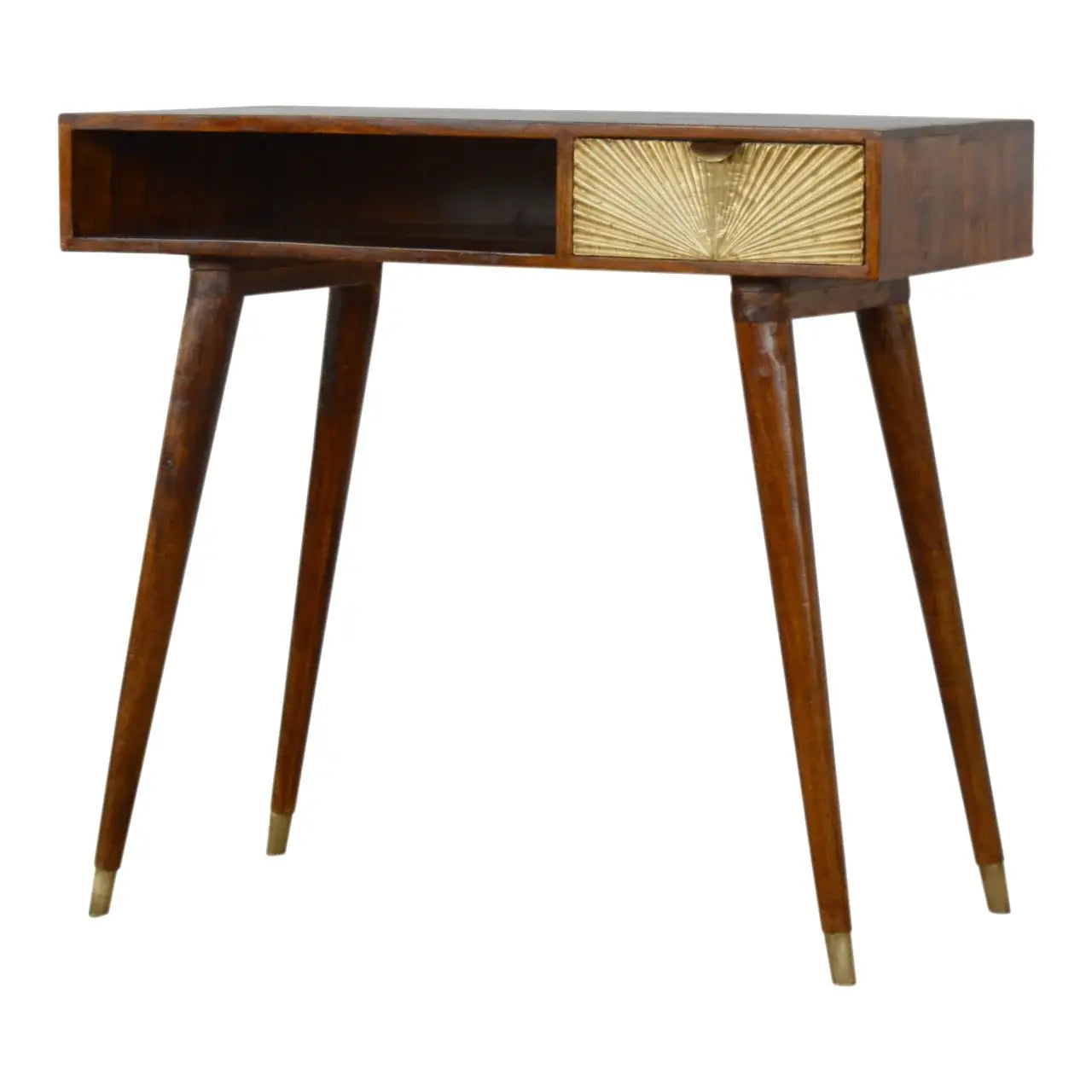 Sunrise Gold Carved Writing Desk - Artisan Furniture - Flyclothing LLC