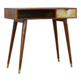 Sunrise Gold Carved Writing Desk - Artisan Furniture - Flyclothing LLC