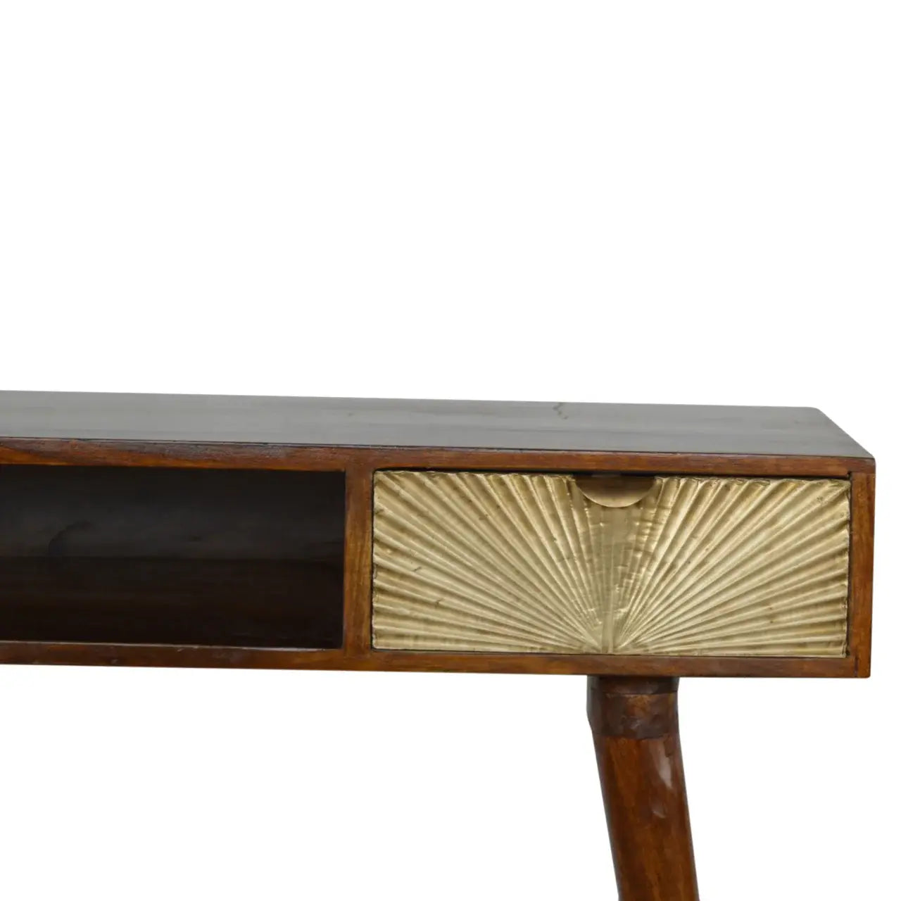 Sunrise Gold Carved Writing Desk - Artisan Furniture - Flyclothing LLC
