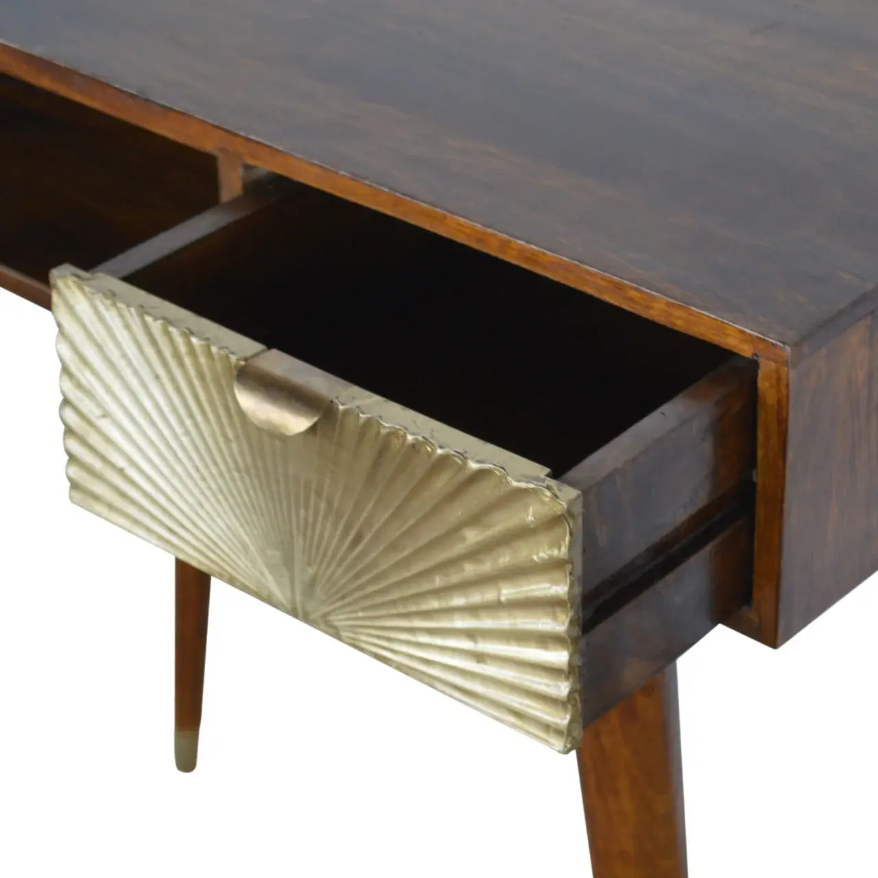 Sunrise Gold Carved Writing Desk - Artisan Furniture - Flyclothing LLC