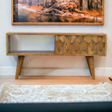 Pineapple Carve Sliding Media Unit - Artisan Furniture - Flyclothing LLC