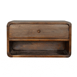 Chestnut Curve Floating Bedside - Artisan Furniture - Flyclothing LLC