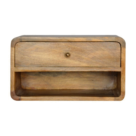 Floating Curve Open Slot Bedside - Artisan Furniture - Flyclothing LLC