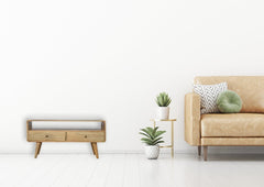 Curved Oak-ish Media Unit - Artisan Furniture