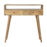 Curved Oak-ish Console Table - Artisan Furniture - Flyclothing LLC