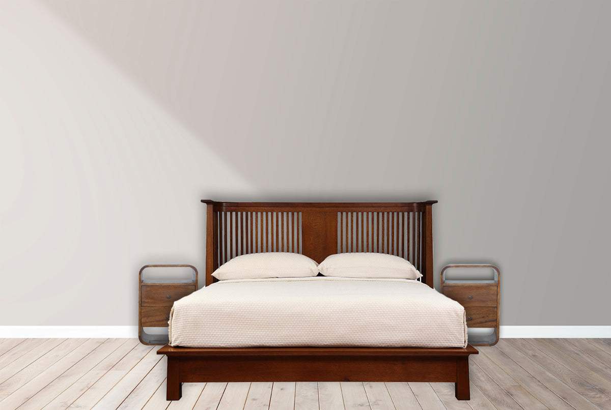 Artisan Chestnut Curve 2 Drawer Nightsand - Artisan Furniture - Flyclothing LLC
