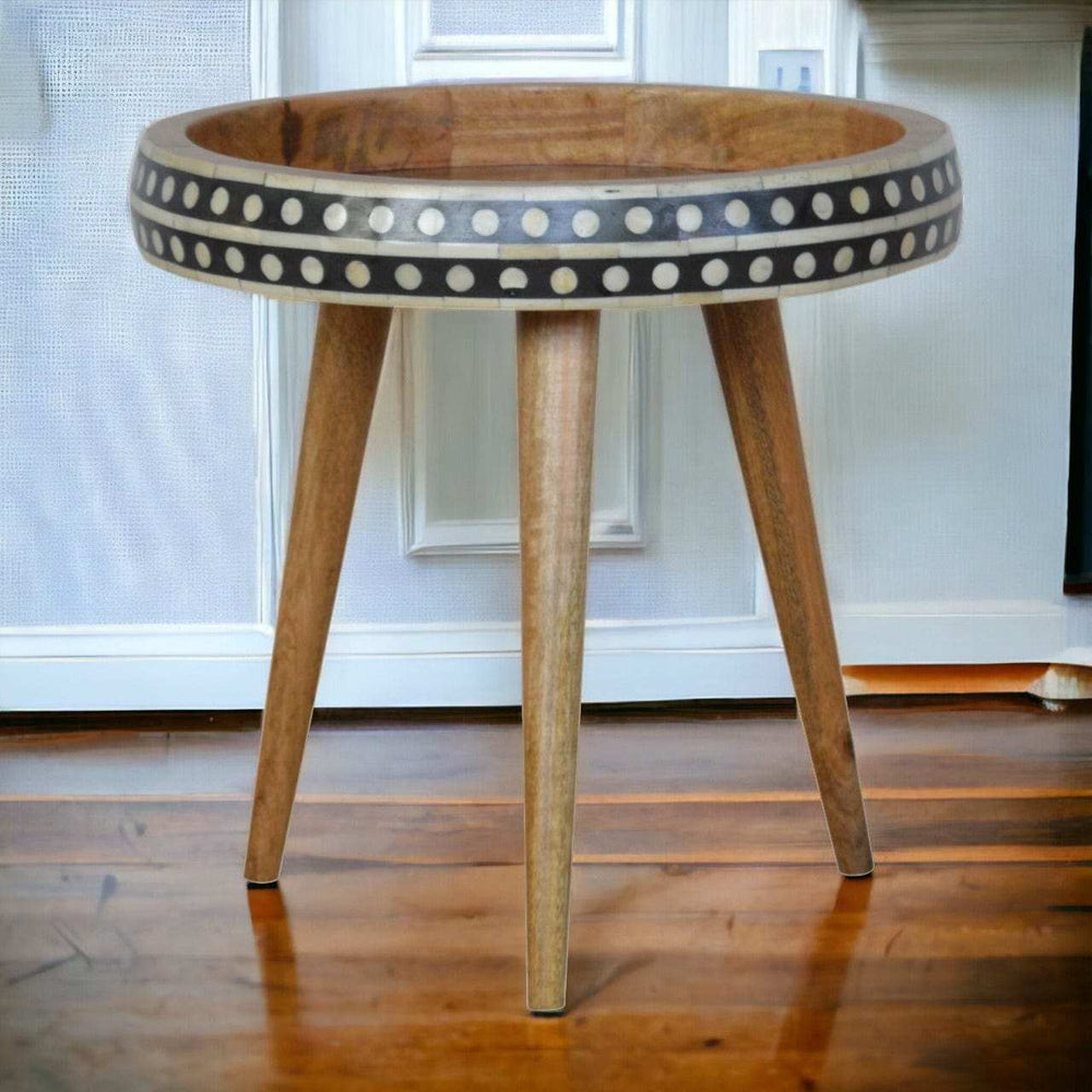 Small Dotted End Table - Artisan Furniture - Flyclothing LLC