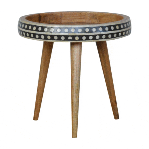 Small Dotted End Table - Artisan Furniture - Flyclothing LLC