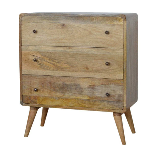 Curved Oak-ish Chest - Artisan Furniture - Flyclothing LLC