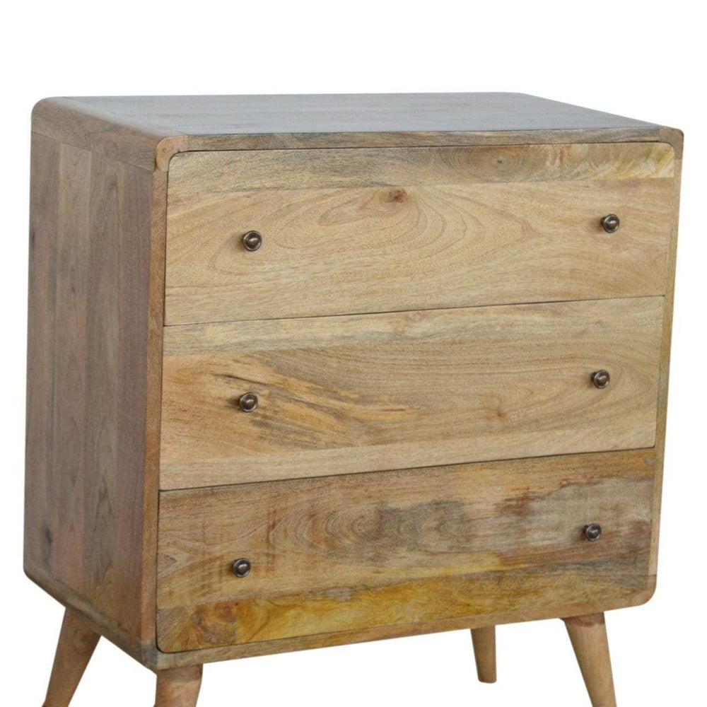 Curved Oak-ish Chest - Artisan Furniture - Flyclothing LLC