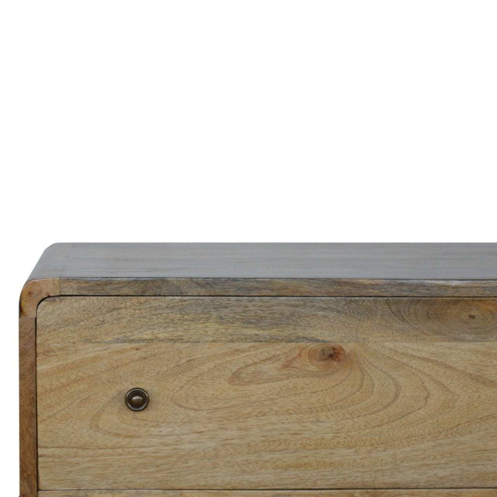 Curved Oak-ish Chest - Artisan Furniture - Flyclothing LLC