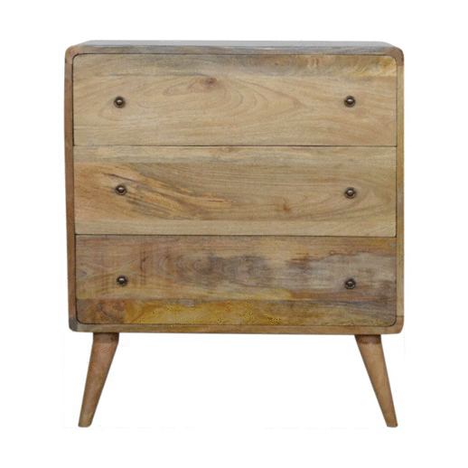 Curved Oak-ish Chest - Artisan Furniture - Flyclothing LLC