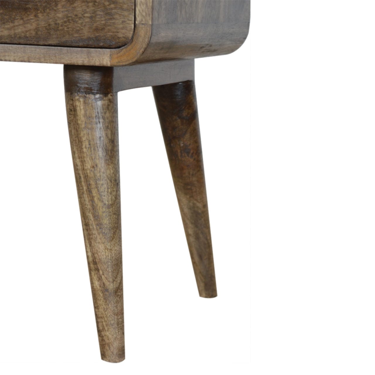 Curved Classic Grey Washed Bedside - Artisan Furniture