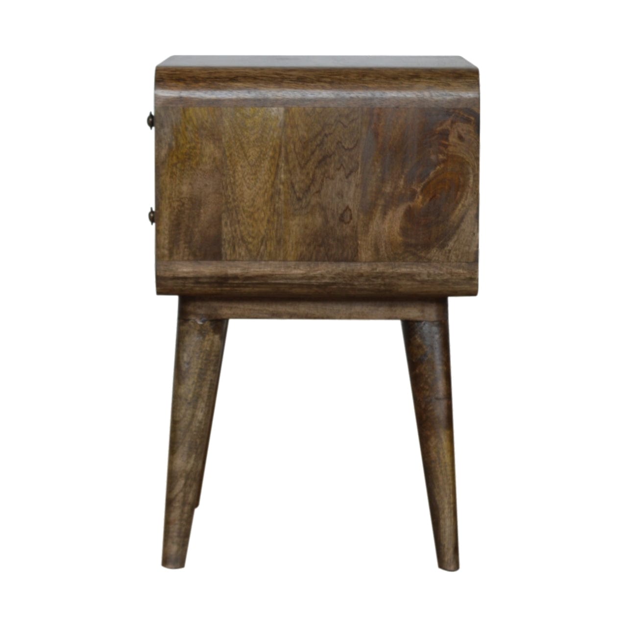 Curved Classic Grey Washed Bedside - Artisan Furniture