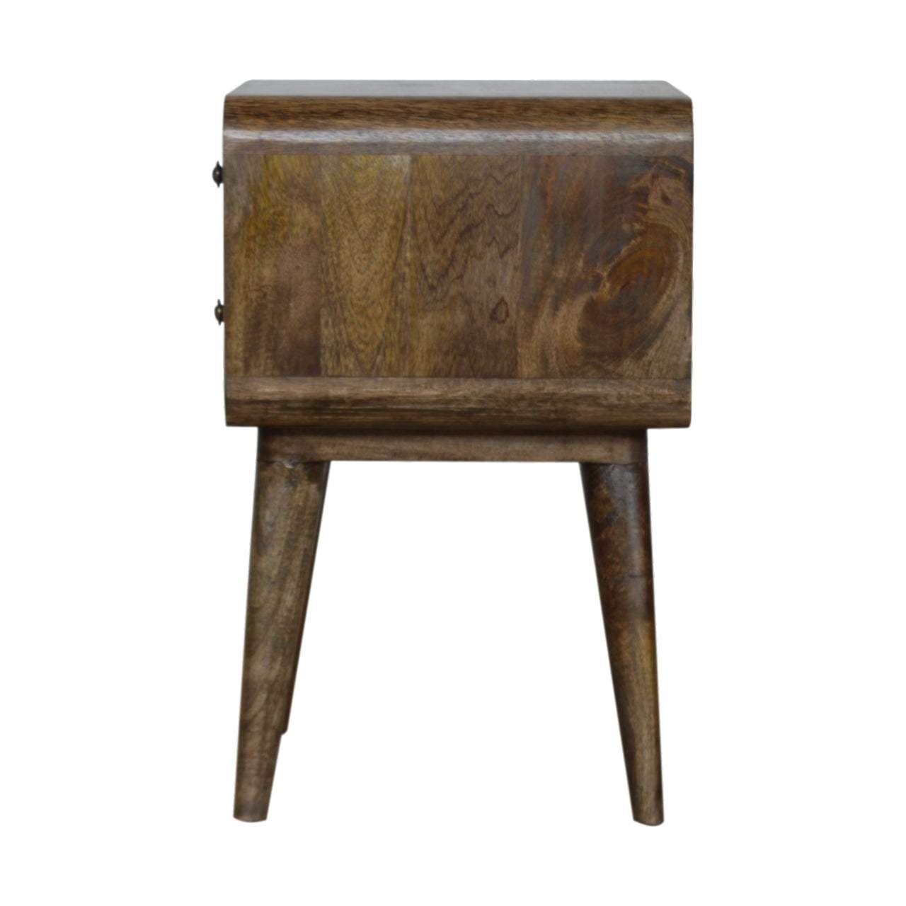 Curved Classic Grey Washed Bedside - Artisan Furniture - Flyclothing LLC