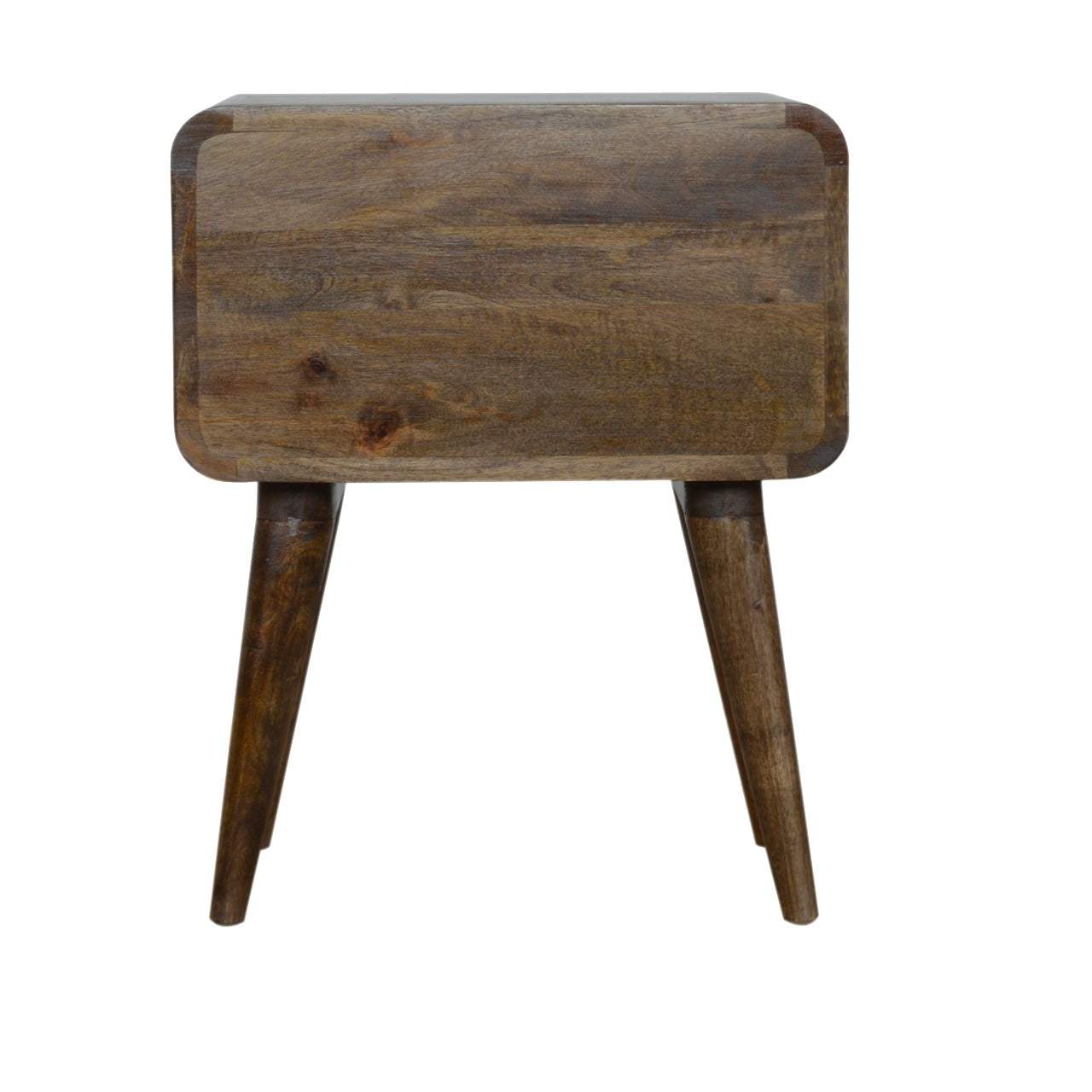 Curved Classic Grey Washed Bedside - Artisan Furniture - Flyclothing LLC