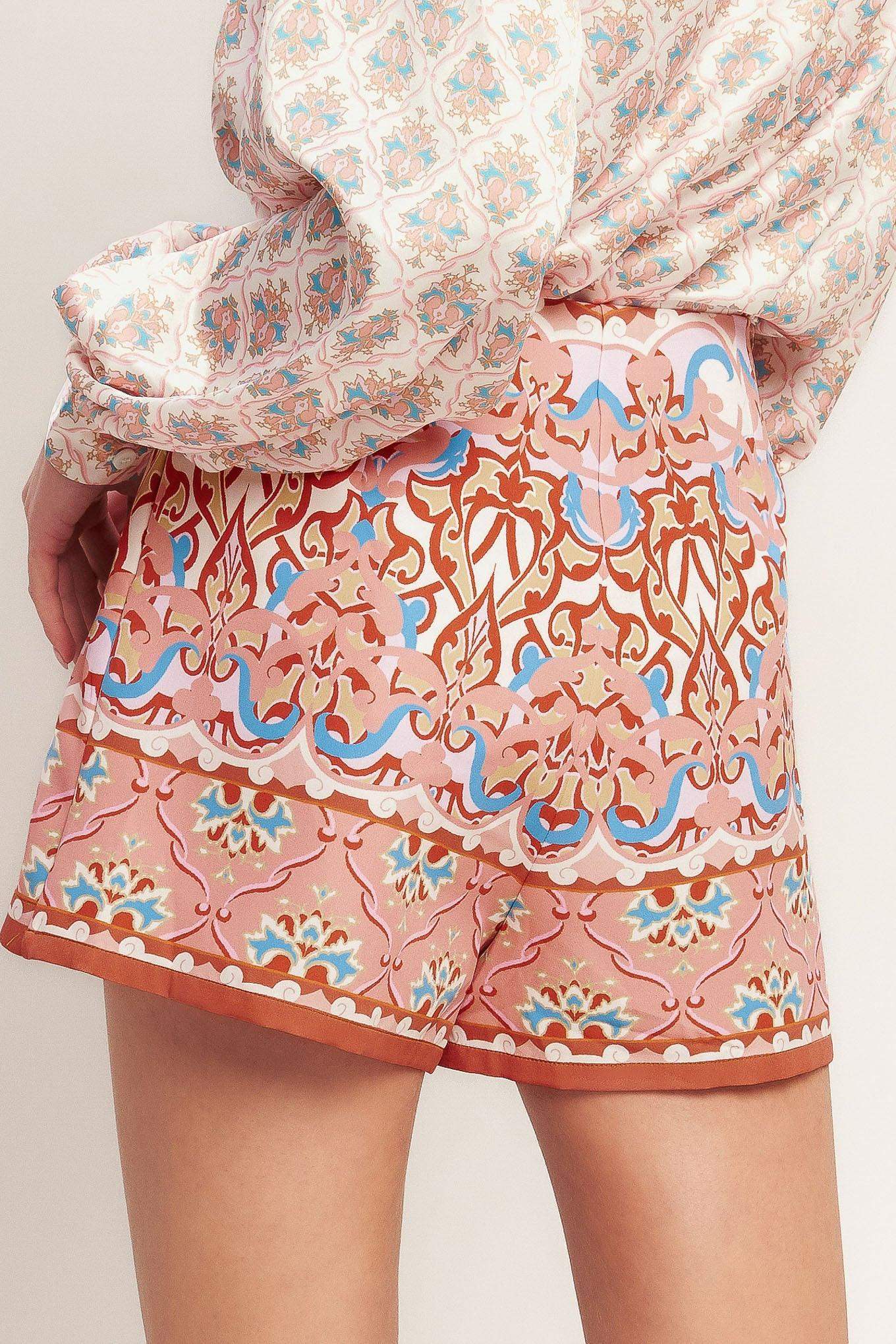 MOROCCAN MUSE PINK WOVEN SKORT - Flying Tomato - Flyclothing LLC