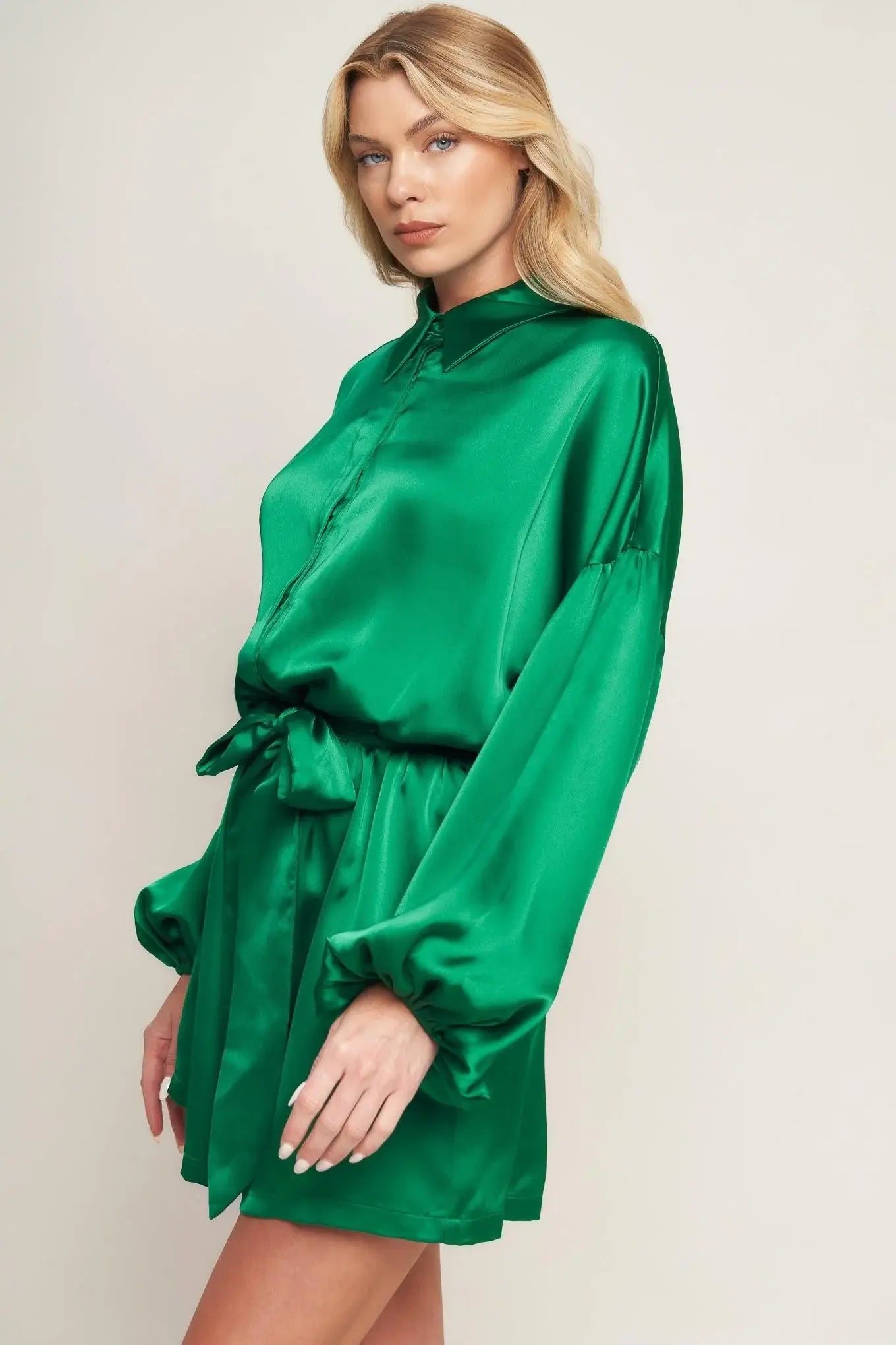 CELEBRATION TIME WOVEN SATIN ROMPER - Flying Tomato - Flyclothing LLC