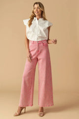 YOU ARE ENOUGH TWILL PANTS - Flying Tomato - Flyclothing LLC