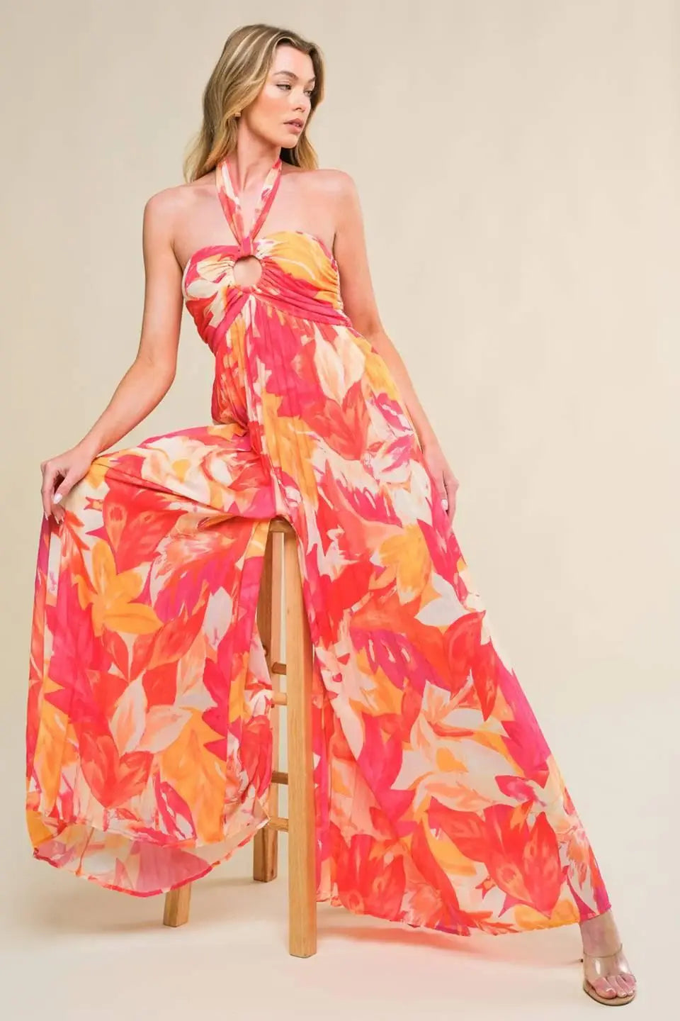 HELLO GORGEOUS WOVEN JUMPSUIT - Flying Tomato - Flyclothing LLC